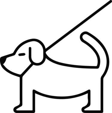 hayvan köpek simgesi vektör illüstrasyonu