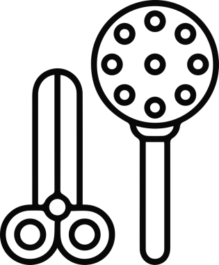 Golf topu ikonu. Web için golf vektör simgelerinin özet çizimi