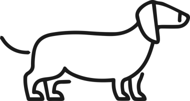 Köpek çiftleştirme ikonu el çizimi tarzında