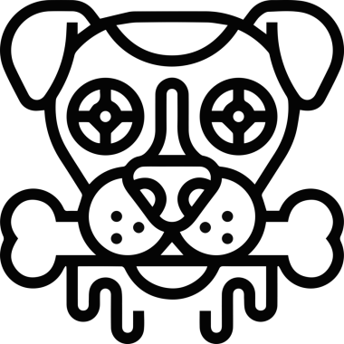 Köpek simgesinin vektör illüstrasyonu