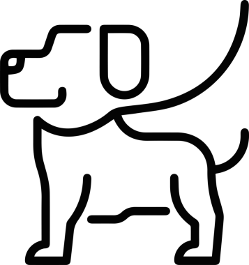 Bir köpeğin silueti, vektör