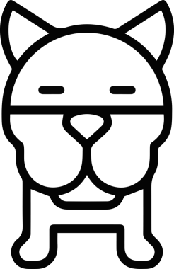 kedi simgesi vektör illüstrasyonu