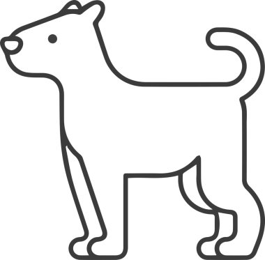 Bir köpeğin vektör çizimi