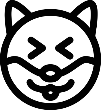 Kedi kafası ikonu. Web için baş kedi vektör simgelerinin basit çizimi