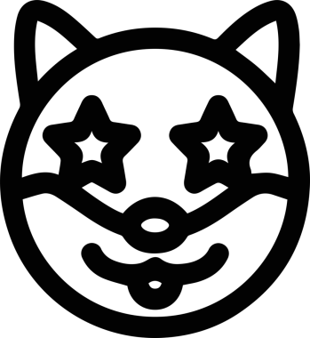 Şirin kedi ikonu. vektör.