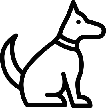 Köpek siluet vektör.