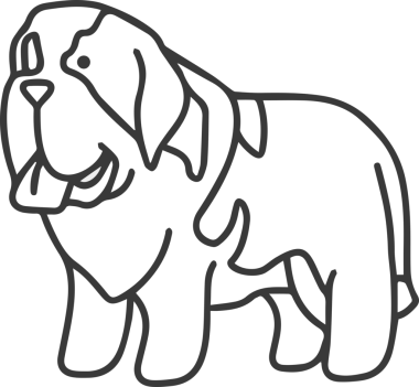 Bir köpeğin vektör çizimi