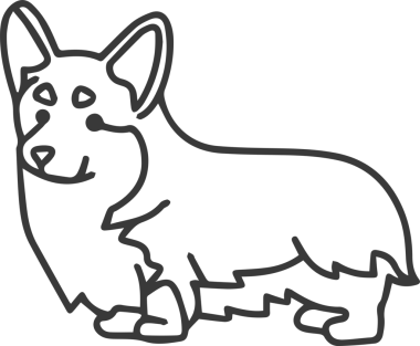 köpek simgesi vektör illüstrasyonu