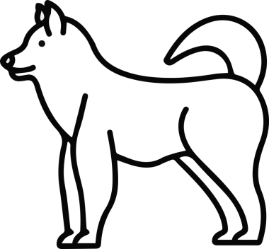 Siluet köpek vektör çizimi