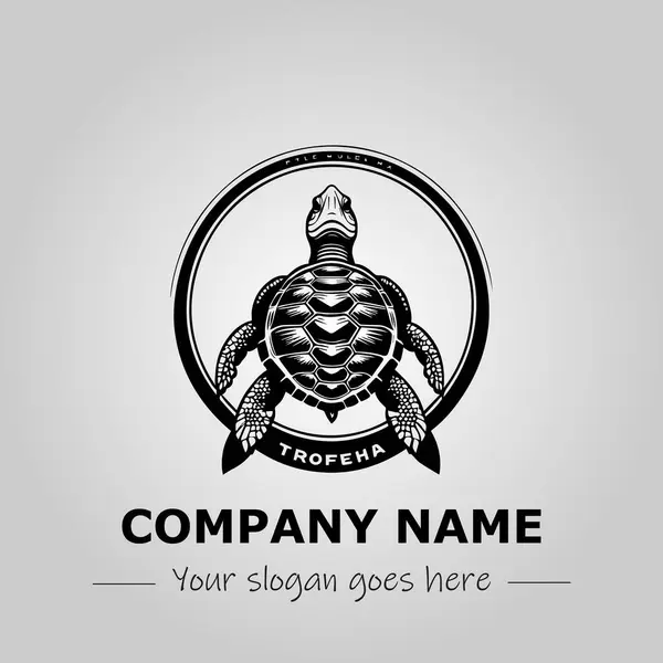 Kaplumbağa logosu tasarımı vektör çizimi