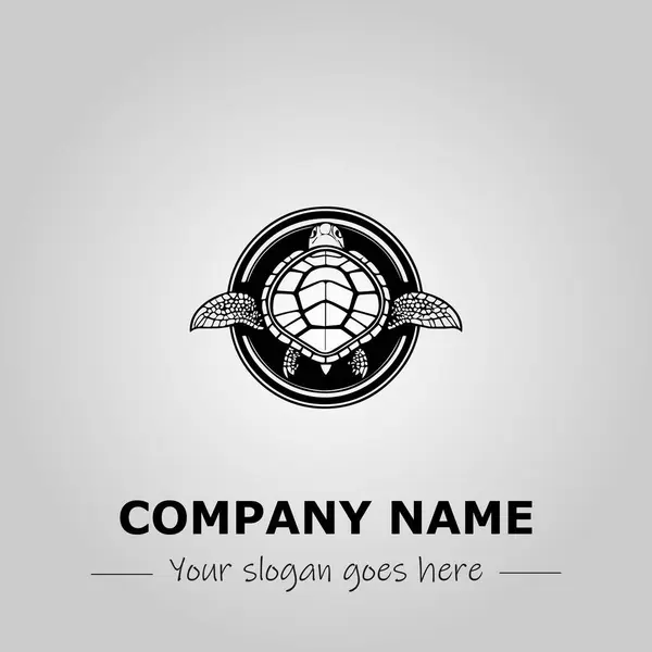 Kaplumbağa logosu tasarımı vektör çizimi