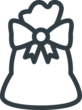 Web ve Grafiksel Tasarım için Minimalist Torba Simgesi Tasarım Biçimi Siyah ve Beyaz PNG