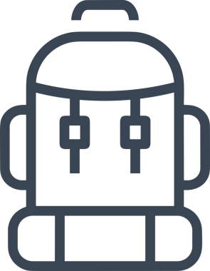 Web ve Grafiksel Tasarım için Minimalist Torba Simgesi Tasarım Biçimi Siyah ve Beyaz PNG