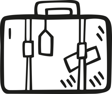 Web ve Grafiksel Tasarım için Minimalist Torba Simgesi Tasarım Biçimi Siyah ve Beyaz PNG