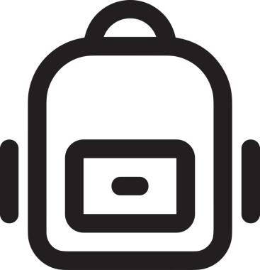 Web ve Grafiksel Tasarım için Minimalist Torba Simgesi Tasarım Biçimi Siyah ve Beyaz PNG