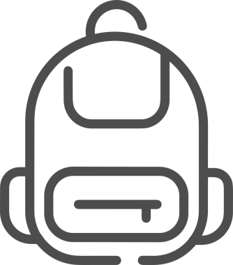 Web ve Grafiksel Tasarım için Minimalist Torba Simgesi Tasarım Biçimi Siyah ve Beyaz PNG