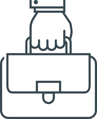 Web ve Grafiksel Tasarım için Minimalist Torba Simgesi Tasarım Biçimi Siyah ve Beyaz PNG