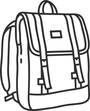 Web ve Grafiksel Tasarım için Minimalist Torba Simgesi Tasarım Biçimi Siyah ve Beyaz PNG