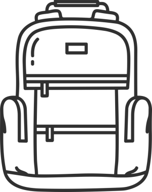 Web ve Grafiksel Tasarım için Minimalist Torba Simgesi Tasarım Biçimi Siyah ve Beyaz PNG