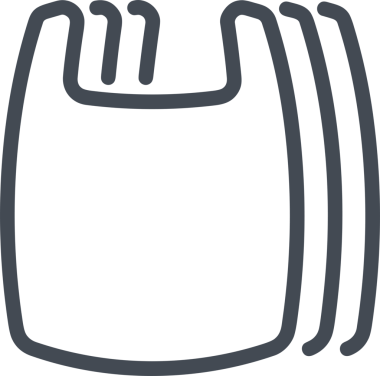 Web ve Grafiksel Tasarım için Minimalist Torba Simgesi Tasarım Biçimi Siyah ve Beyaz PNG