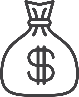 Web ve Grafiksel Tasarım için Minimalist Torba Simgesi Tasarım Biçimi Siyah ve Beyaz PNG