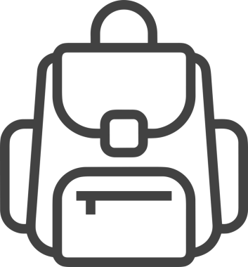 Web ve Grafiksel Tasarım için Minimalist Torba Simgesi Tasarım Biçimi Siyah ve Beyaz PNG