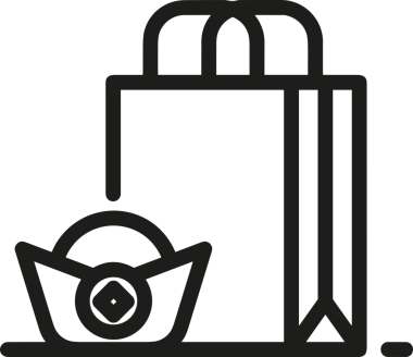 Web ve Grafiksel Tasarım için Minimalist Torba Simgesi Tasarım Biçimi Siyah ve Beyaz PNG