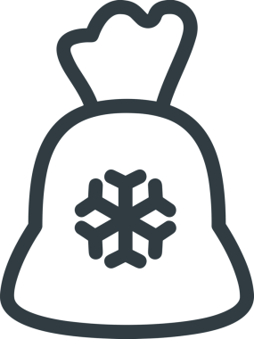 Web ve Grafiksel Tasarım için Minimalist Torba Simgesi Tasarım Biçimi Siyah ve Beyaz PNG