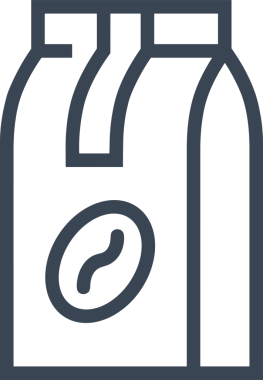 Web ve Grafiksel Tasarım için Minimalist Torba Simgesi Tasarım Biçimi Siyah ve Beyaz PNG