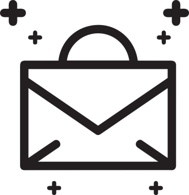 Web ve Grafiksel Tasarım için Minimalist Torba Simgesi Tasarım Biçimi Siyah ve Beyaz PNG