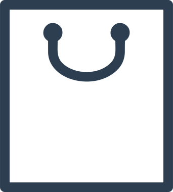 Web ve Grafiksel Tasarım için Minimalist Torba Simgesi Tasarım Biçimi Siyah ve Beyaz PNG