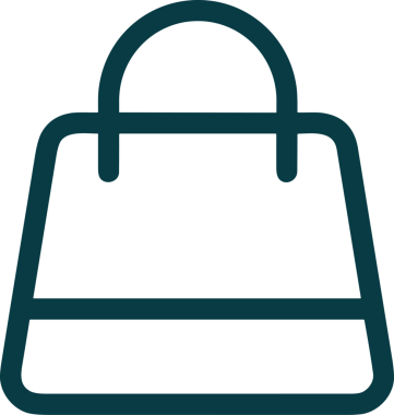 Web ve Grafiksel Tasarım için Minimalist Torba Simgesi Tasarım Biçimi Siyah ve Beyaz PNG