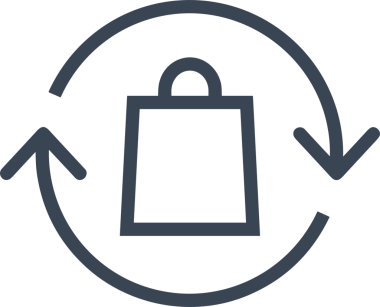 Web ve Grafiksel Tasarım için Minimalist Torba Simgesi Tasarım Biçimi Siyah ve Beyaz PNG