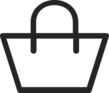 Web ve Grafiksel Tasarım için Minimalist Torba Simgesi Tasarım Biçimi Siyah ve Beyaz PNG