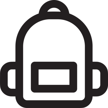 Web ve Grafiksel Tasarım için Minimalist Torba Simgesi Tasarım Biçimi Siyah ve Beyaz PNG