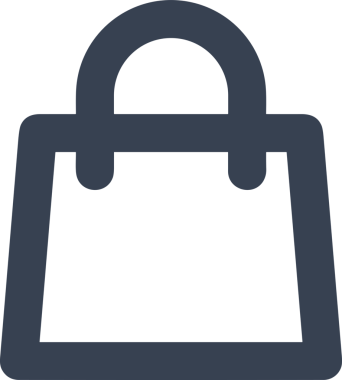 Web ve Grafiksel Tasarım için Minimalist Torba Simgesi Tasarım Biçimi Siyah ve Beyaz PNG