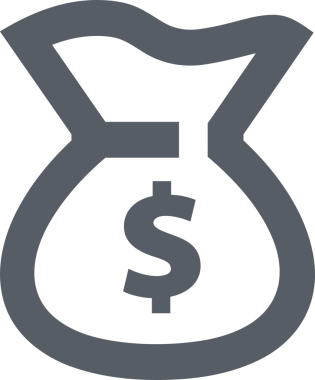 Web ve Grafiksel Tasarım için Minimalist Torba Simgesi Tasarım Biçimi Siyah ve Beyaz PNG