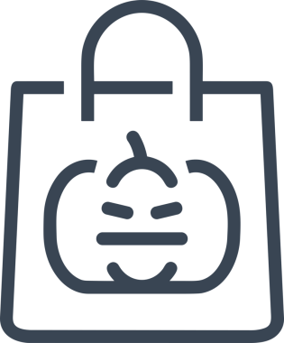 Web ve Grafiksel Tasarım için Minimalist Torba Simgesi Tasarım Biçimi Siyah ve Beyaz PNG