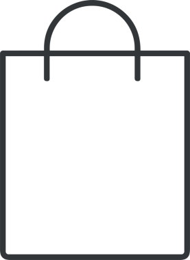 Web ve Grafiksel Tasarım için Minimalist Torba Simgesi Tasarım Biçimi Siyah ve Beyaz PNG