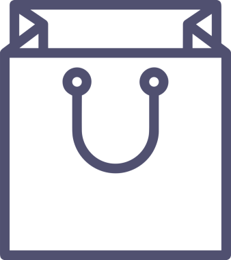 Web ve Grafiksel Tasarım için Minimalist Torba Simgesi Tasarım Biçimi Siyah ve Beyaz PNG