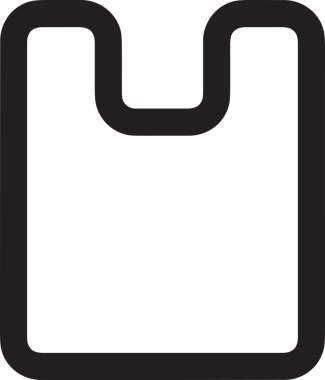 Web ve Grafiksel Tasarım için Minimalist Torba Simgesi Tasarım Biçimi Siyah ve Beyaz PNG