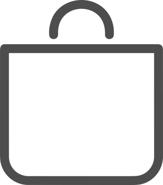 Web ve Grafiksel Tasarım için Minimalist Torba Simgesi Tasarım Biçimi Siyah ve Beyaz PNG