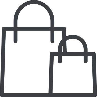 Web ve Grafiksel Tasarım için Minimalist Torba Simgesi Tasarım Biçimi Siyah ve Beyaz PNG