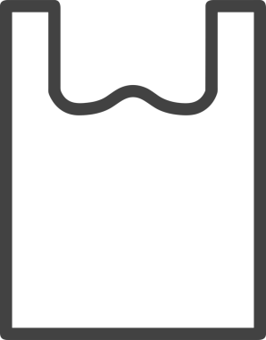 Web ve Grafiksel Tasarım için Minimalist Torba Simgesi Tasarım Biçimi Siyah ve Beyaz PNG
