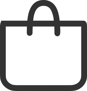 Web ve Grafiksel Tasarım için Minimalist Torba Simgesi Tasarım Biçimi Siyah ve Beyaz PNG