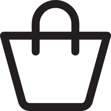 Web ve Grafiksel Tasarım için Minimalist Torba Simgesi Tasarım Biçimi Siyah ve Beyaz PNG