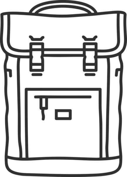 Web ve Grafiksel Tasarım için Minimalist Torba Simgesi Tasarım Biçimi Siyah ve Beyaz PNG