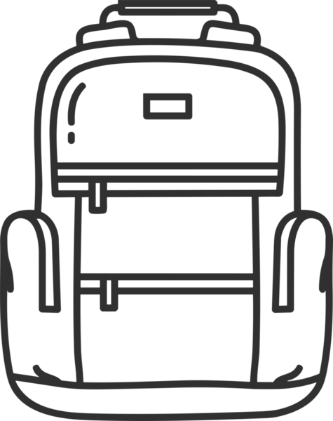 Web ve Grafiksel Tasarım için Minimalist Torba Simgesi Tasarım Biçimi Siyah ve Beyaz PNG