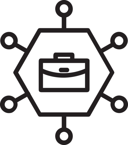 Web ve Grafiksel Tasarım için Minimalist Torba Simgesi Tasarım Biçimi Siyah ve Beyaz PNG