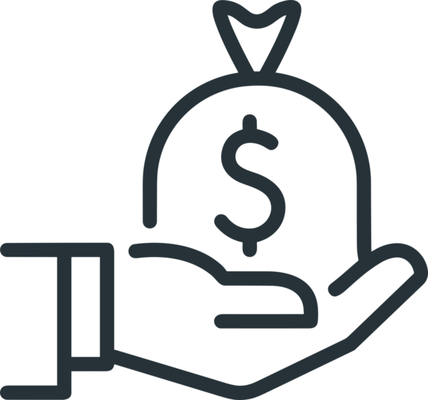 Web ve Grafiksel Tasarım için Minimalist Torba Simgesi Tasarım Biçimi Siyah ve Beyaz PNG